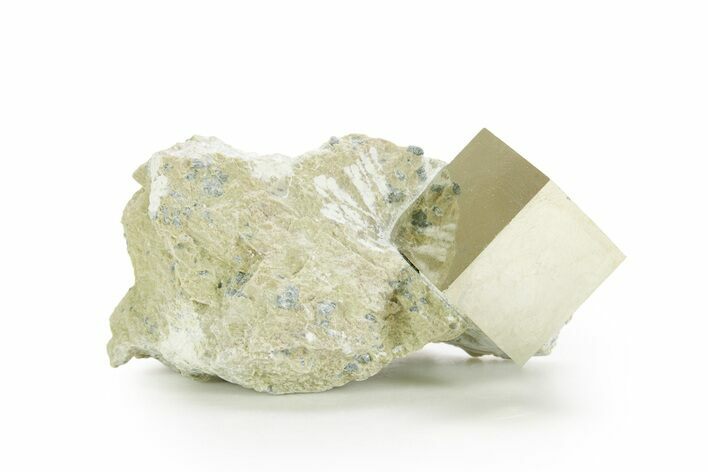 Natural Pyrite Cube In Rock - Navajun, Spain #361868